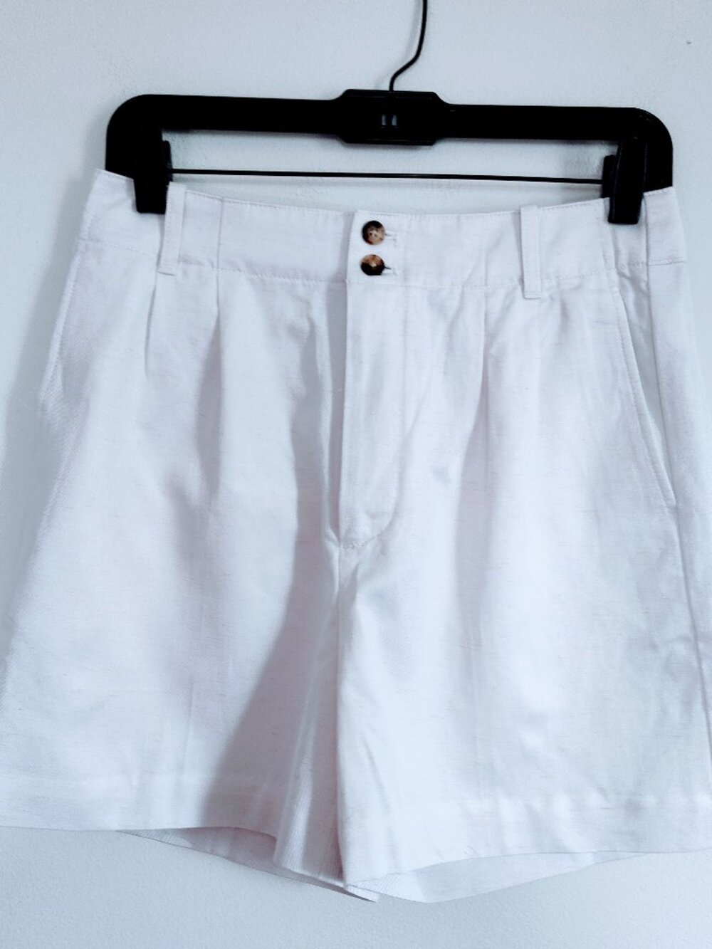 Madewell White Drapey Twill Short